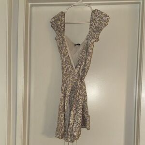 Zara White Floral Dress